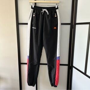 [S] Ellesse Vintage 80’s Style Slush Pant w/Elastic Ankle Cuff & Zipper Pockets